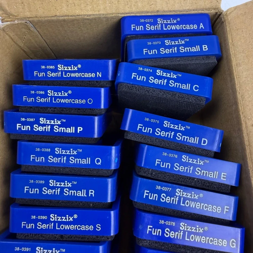 Sizzix Fun Serif Lowercase Alphabet Set 26 Steel Rule Dies Scrapbooking Crafting